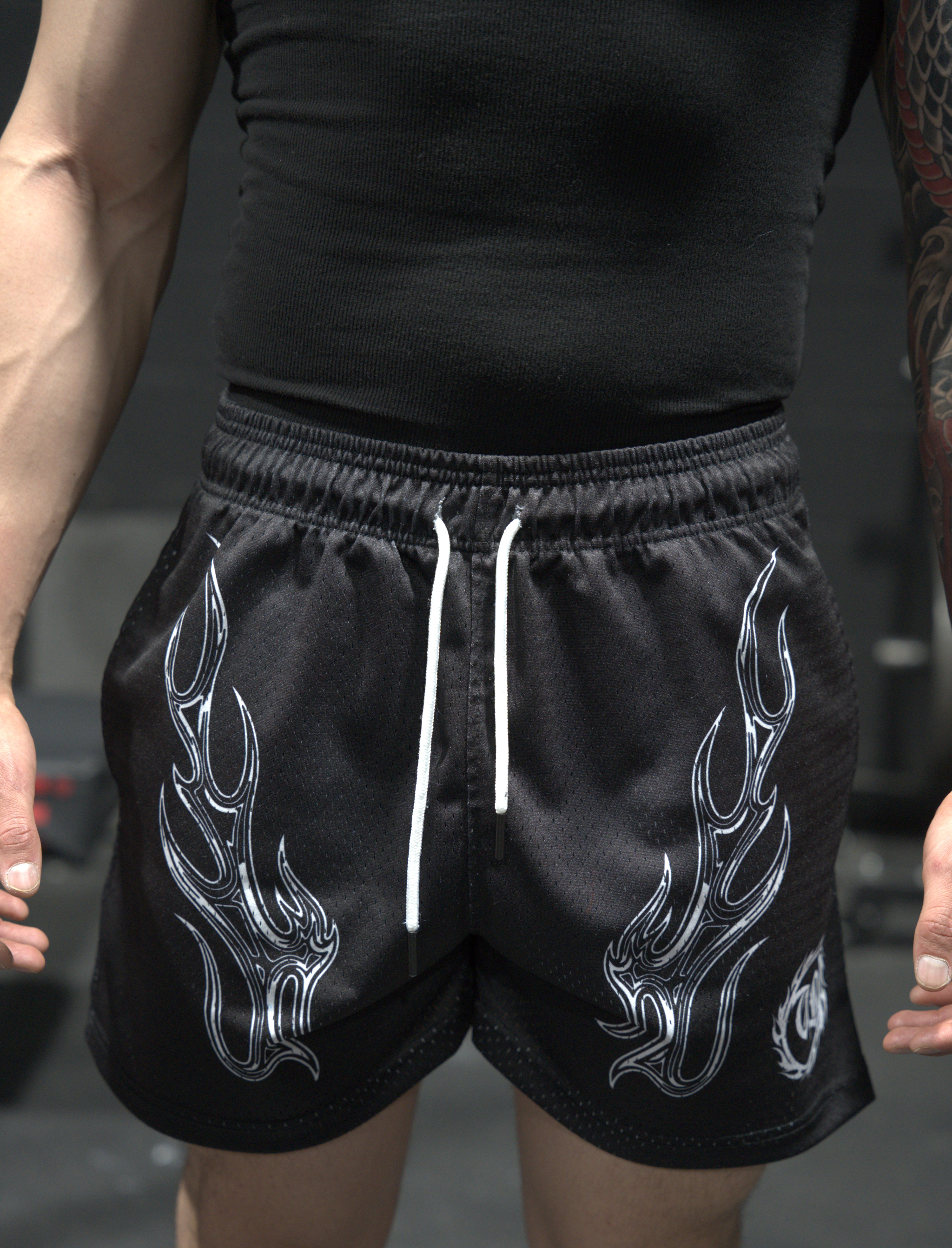 Flame Mesh Shorts (SHORT INSEAM)